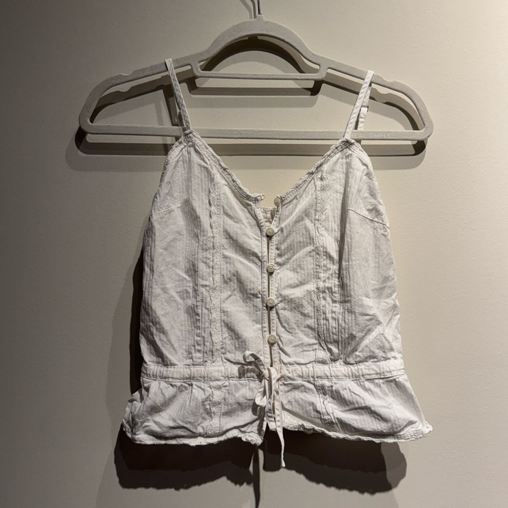 Brandy Melville White Button-Front Camisole